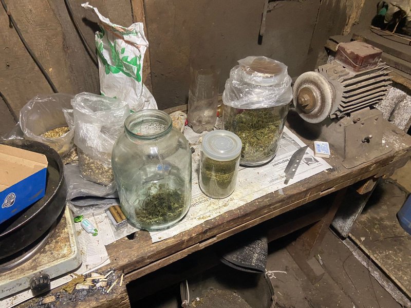 В Хотынецком районе полицейские установили местного жителя, подозреваемого в хранении наркотического средства растительного происхождения в крупном размере